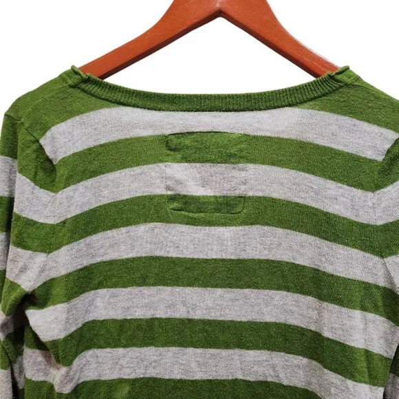 Hollister  Women Cardigan Size Medium90s Style Green Grey Casual Long Sleeve - Picture 4 of 10